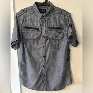 Marc Ecko Cut and Sew spring collection button-down collared shirt: new w/tags